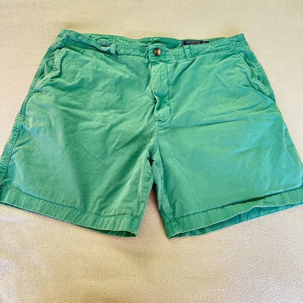 Vineyard Vines Shorts Mens 38 Island Chino Cotton Preppy Chino Flat Front Beach